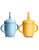 Toddler Cup, Silicone Training Cup Sippy Cup with Straw, Spill Proof and Non-Slip Handles, BPA-Free, Unbreakable, Trainer Cup for Babies Toddlers and Infants, 5 oz, 2 Count, Yellow/Blue