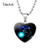 Maserfaliw Necklace, Women 12 Zodiac Constellations Sign Glass Heart Pendant Necklace Birthday Gift Taurus Maserfaliw Necklace, Women 12 Zodiac Constellations Sign Glass Heart Pendant Necklace Birthday Gift Taurus