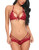 Avidlove Women Lingerie Lace Babydoll 2 Piece Sexy Bra and Panty Sets Dark Red XXL