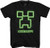 Minecraft Neon Creeper Big Boys Youth T-Shirt Licensed -Black, X-Large-