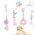Puppy Teething Chew Toys, Dog Chew Toys for Puppies, Ball on Rope Dog Toy, Cute Puppies Rubber Chew Toys with Cotton Rope, Pink