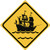 Toothsome Studios Pirate Ship Crossing 12" x 12" Tin Road Sign