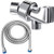 Mimorou Shower Arm Holder with 79 Inch Shower Hose Shower Head Holder Replacement Adjustable Stainless Steel Shower Hose Head Holder for Wall Adjustable Shower Head Replacement -Silver Holder-