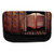 Lunarable Western Pencil Case, Old Vintage Cowboy Theme, Fabric Pen Pencil Bag with Double Zipper, 8.5" x 5.5", Brown and Persian Orange