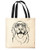 Dog Lovers Gifts Golden Retriever In Sunglasses Golden Retriever Bag Black Handle Canvas Tote Bag