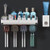 Toothbrush Holder Toothpaste Dispenser, Toothbrush Holder Wall Mounted Super Large Capacity, Electric Toothbrush Holder for Bathroom -4 Cups-