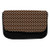 Lunarable Brown Pencil Case, Classical White Polka Dots, Fabric Pen Pencil Bag with Double Zipper, 8.5" x 5.5", Dark Brown White