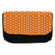 Lunarable Burnt Orange Pencil Case, Polka Dotted Graphic, Fabric Pen Pencil Bag with Double Zipper, 8.5" x 5.5", Orange White