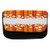 Ambesonne Orange Pencil Case, Autumnal Colors Stripes, Fabric Pen Pencil Bag with Double Zipper, 8.5" x 5.5", Orange Marigold White