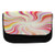Ambesonne Orange and Pink Pencil Case, Wavy Lines Sixties, Fabric Pen Pencil Bag with Double Zipper, 8.5" x 5.5", Multicolor