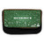 Ambesonne Biology Pencil Case, Science Word on Chalkboard, Fabric Pen Pencil Bag with Double Zipper, 8.5" x 5.5", Green Brown and White