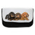 Ambesonne Dachshund Pencil Case, Puppies Lying Together, Fabric Pen Pencil Bag with Double Zipper, 8.5" x 5.5", Dark Taupe Grey Taupe Persian Orange