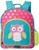 Crocodile Creek Girls Eco Owl School Backpack, Teal, 14"