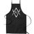 Knives & Forks Square & Compass Masonic Cooking Kitchen Apron - [Black]
