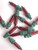100 2.5 Volt Red Replacement Mini Light Bulbs on Green Base - Christmas - Mini Bulbs