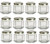 Nakpunar 12 pcs 4 oz Hexagon Glass Jars with Lids - 120 ml