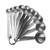 HEMOTON Measuring Spoons Set Stainless Steel Metal Measuring Spoons for Cooking Baking Small Teaspoon Tablespoon for Measuring Dry and Liquid Ingredients 10pcs
