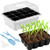 12 Pack Seed Trays Seedling Starter Tray, Humidity Adjustable Plant Starter Kit with Dome and Base Greenhouse Grow Trays Garden Propagator Set for Seeds Growing Starting -12 Cells per Tray-
