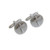MRCUFF Cross Round Raised Pair Cufflinks in a Presentation Gift Box  and  Polishing Cloth