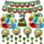 Pixel Style Gamer Birthday Party Supplies - Happy Birthday Banner Balloons Cake Topper and Cupcake Toppers for Minecraft Theme Party Favors Pixel Style Gamer Birthday Party Supplies - Happy Birthday Banner Balloons Cake Topper and Cupcake Toppers for Minecraft Theme Party Favors