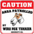 Fastasticdeals Caution Area Patrolled Wire Fox Terrier Dog Security Crossing Metal Novelty Sign