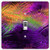 Rikki Knight Grunge Purple Rainbow Gaussian-Single Toggle Light Switch Plate