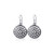 Round Sterling Silver French Wire Dangle Earrings