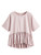 Romwe Women's Casual Short Sleeve Babydoll Tops High Low Round Neck T Shirt Tee Dusty Pink L