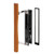 Slide-Co 142249 Sliding Door Handle Set, Black Diecast, Wood Pull, Croft