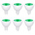 Lustaled MR16 Green LED Bulbs - 6W MR16 GU5.3 Base LED Spotlight Bulb Green, 12V Low Voltage GU5.3 Bi-Pin LED Lamps 50W Halogen Replacement for Landscape Yard Lawn Holiday Mood Lighting -6-Pack-