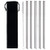 5 Pcs Reusable Boba Straws, 0.5" Stainless Steel Metal Straws Reusable Straws for Bubble Tea, Milkshakes, Smoothies, Jumbo Drinks, Tapioca Pearl 1 Cleaning Brushes  and  1 Case