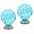 30MM 2PCS Aqua Blue Cabinet Knobs 30mm Glass Crystal Wardrobe Door Knobs and Pull Handles Decorative Cupboard Drawer Dresser Knob