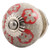 IndianShelf Handmade Ceramic Flower Drawer Knobs Dresser Cabinet Door Kitchen Cupboard Pulls Handles -3.81 cm, Red, 2 Piece-
