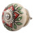 IndianShelf Handmade Ceramic Flower Drawer Knobs Dresser Cabinet Door Kitchen Cupboard Pulls Handles -3.81 cm, Red, 2 Piece-