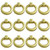 Bonsicoky 12Pcs Round Cabinet Ring Pull Handles Single Hole Ring Knobs for Cabinet Drawer Dresser Cupboard Wardrobe, Glod