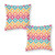 Decorative Pillow Covers Teal Orange Aztec Tribal Print Ikat Diamond Pattrn Throw Pillow Case Cushion Cover Home Office Decor,Square 16 X 16 Inches