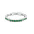 Blue Apple Co. 2mm Full Eternity Stackable Band Round Simulated Green Emerald Cubic Zirconia 925 Sterling Silver Size-10