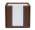 Memo Cube Holder, Brown, Faux Leather, Supplied with 1,000 Sheets of Paper