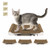 Momozawa 3 Pack Cat Scratcher Pad for Cats Scratching Toy Cardboard Durable Cat scratchers for Indoor