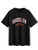 WDIRARA Women's Letter Print Short Sleeve Round Neck T Shirt Top Casual Tee Black Graphic L
