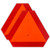 2-Pack Slow Moving Vehicle Triangle Safety Sign,14"x16" Plastic, Highly Visible, Engineering Grade Reflective for Golf Cart