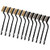 ZZJMCH 12 Pack Wire Brush Brass Brush, Scratch Brush Curved Handle Masonry Brush Wire Bristle for Cleaning Welding Slag and Rust. -Stainless Steel  plus Brass-