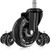 Office Chair Casters, 3" Office Chair Replacement Wheels Set of 5 Heavy Duty, Smooth  and  Safe Universal Fit for Office Chair, Rubber Replacement Casters for Hardwood, Carpet Floors - Black