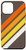 iPhone 12 mini Colorful Abstract Orange Yellow White Retro Stripes on Brown Case