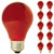 GE 49727 -10-Pack- 25-Watt Red Incandescent Party Light Bulb, A19 Shape, 1900 Lumens, E26 Medium Base