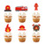 12 Pcs Fire Truck Cupcake Toppers, Firetruck Theme Birthday Baby Shower Party Decorations, Fireman Birthday Decors, Fire Engine Rescue Theme Party for Kids 12 Pcs Fire Truck Cupcake Toppers, Firetruck Theme Birthday Baby Shower Party Decorations, Fireman Birthday Decors, Fire Engine Rescue Theme Party for Kids