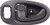 Evan-Fischer Interior Door Handle compatible with VUE 02-05 Front OR Rear LH Inside Gray Plastic