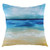 GULTMEE Art Throw Pillow Cushion Cover, Tropical Sandy Beach Pure Waves Tranquil Ocean Under Clouds Summer Scenery,Decorative Square Accent Pillow Case?20"x20",Brown Navy