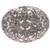 Western Rhinestone Silver Perforated Sunflower Filigree Oval Buckle