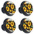 Idealiy Sunflowers Cabinet Door Knobs Handles Pulls Cupboard Handles Drawer Wardrobe 4pcs